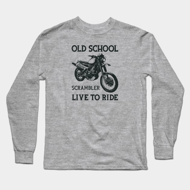 Old School Scrambler Long Sleeve T-Shirt by Thespot